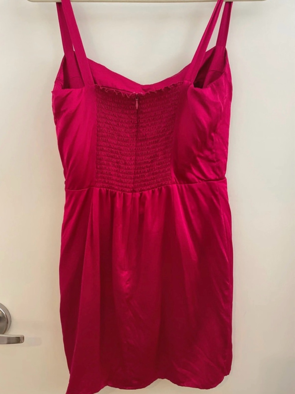 Reformation Hot Pink Fonda Silk Slip Dress 8 - Picture 6 of 7